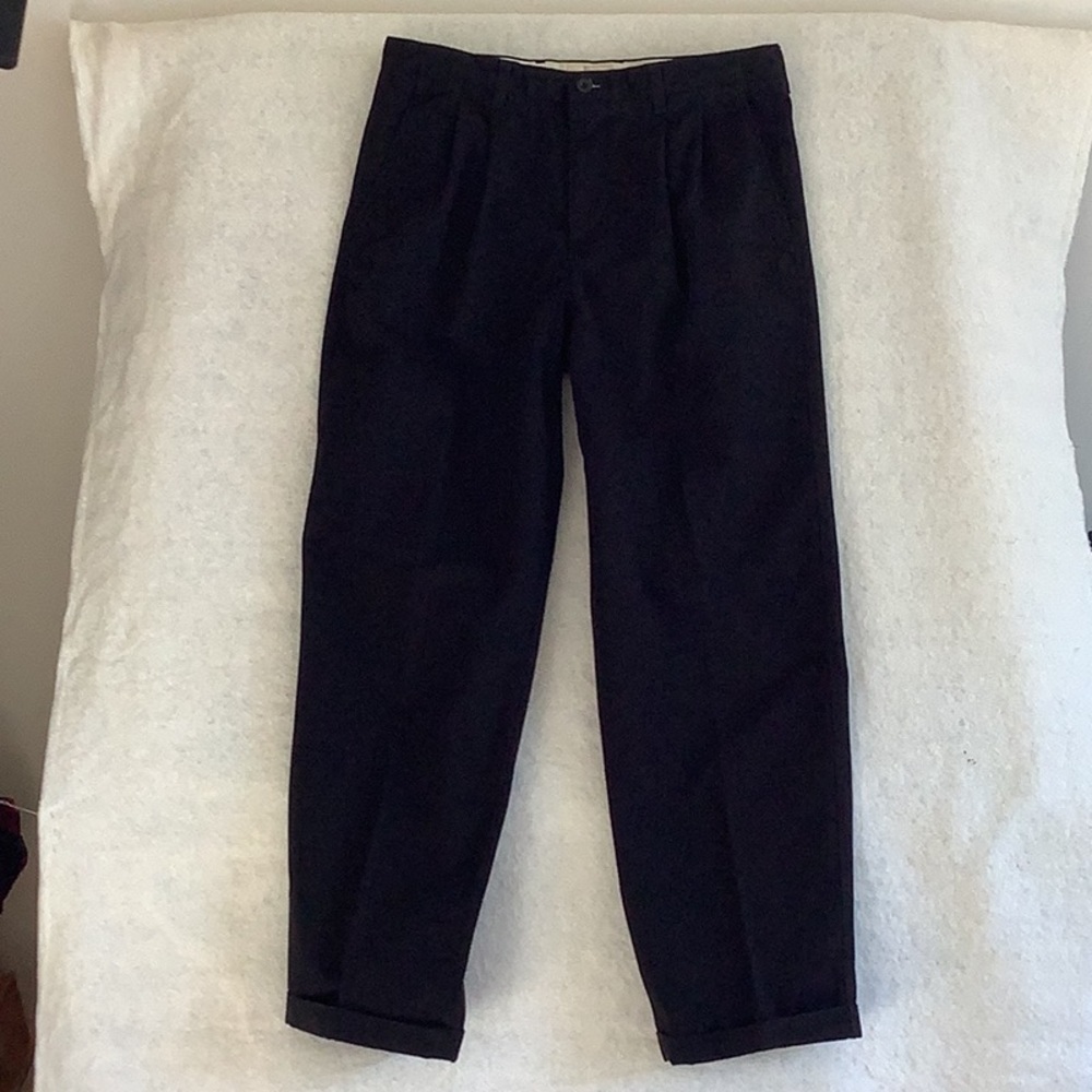GAP Black Khakis Mens Pants 35x32 Relaxed Fit
